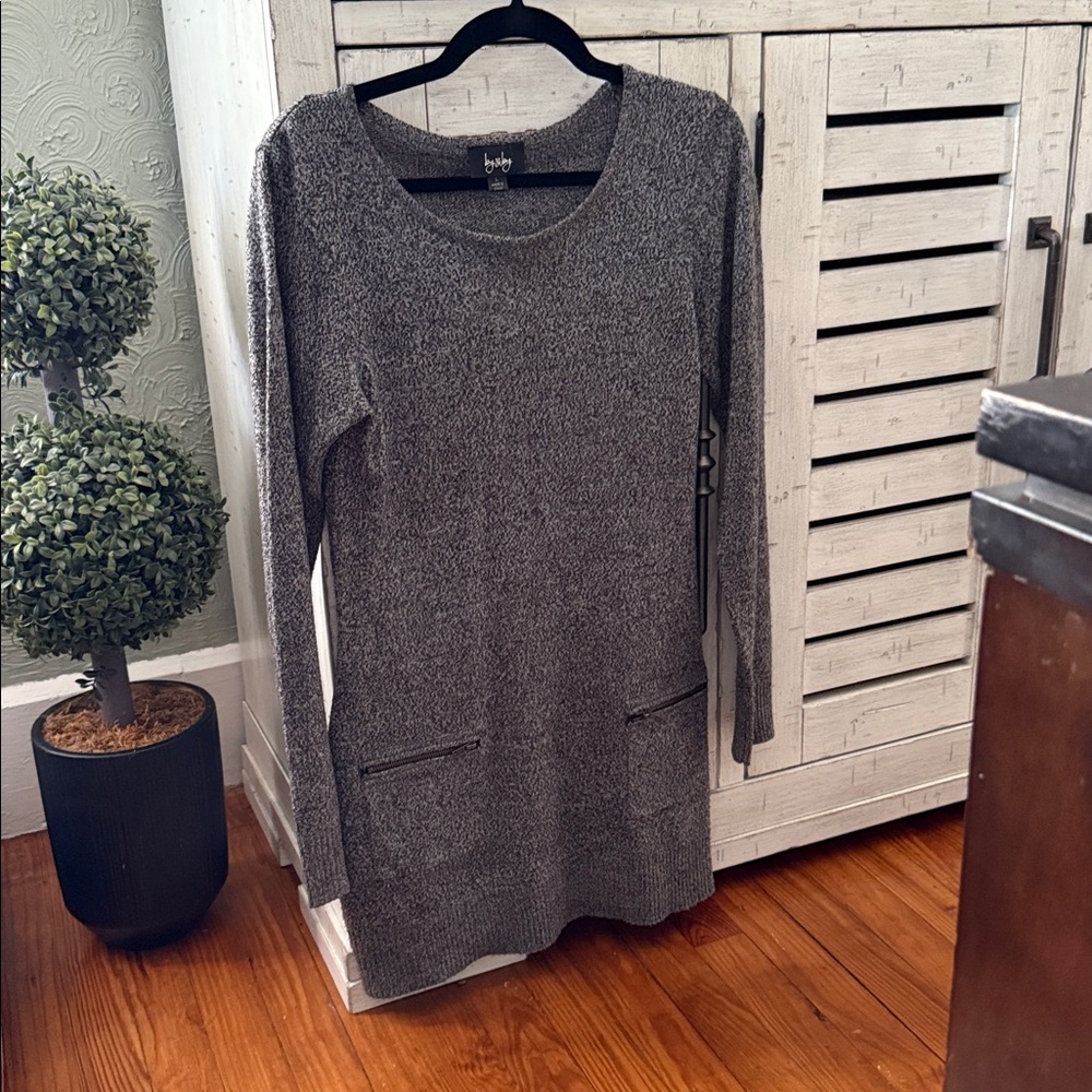 by & by Charcoal Long Sleeve Dress